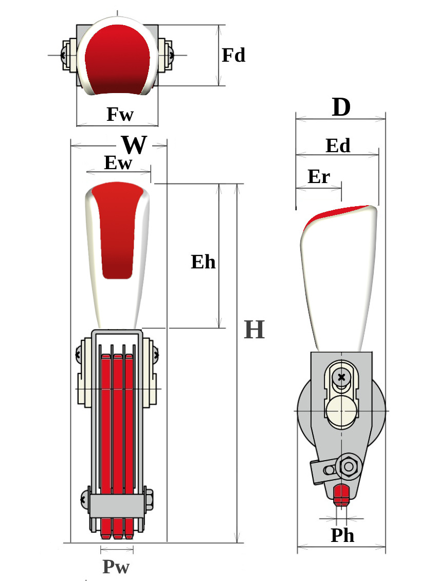 リピスター回転印欧文日付の図面　ゴシック体・６号