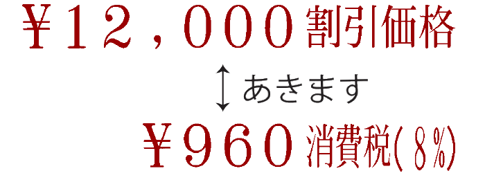 シルバー回転印（プライス用２行後列・明朝体）の捺印サンプル